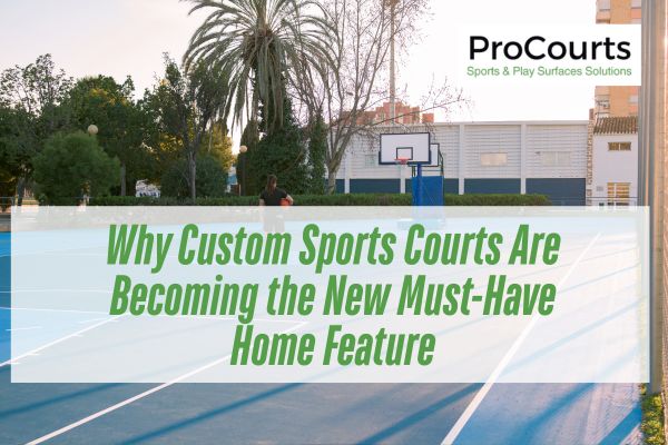 man in the court standing with a caption Why Custom Sports Courts Are Becoming the New Must-Have Home Feature